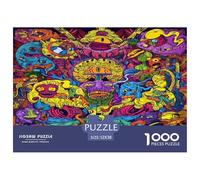 1000 Piece Restless Graffiti Jigsaw Puzzles for Adults Gifts Educational Games Home Decoration The Mad Face Graffiti Jigsaw Puzzle for Adults And Kids 52x38cm/1000pcs