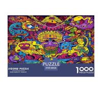 1000 Piece Restless Graffiti Jigsaw Puzzles Great Gift for Adults Challenging Games Home Decoration The Mad Face Graffiti Jigsaw Puzzle for Women Men Adult 38x26cm/1000pcs
