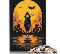 1000 Piece Retro Halloween Vibes Jigsaw Puzzle for Adult Teenagers Wooden Puzzles for Adults Family Activity Jigsaw Puzzles 1000pcs (75x50cm)