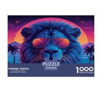 1000 Piece Retro Lion Jigsaw Puzzles for Adults Gifts Family Challenging Toys Home DecoRation Wild Animal Jigsaw Puzzle for Women Men Adult 38x26cm/1000pcs