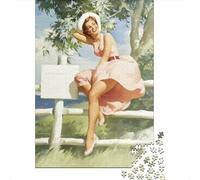 1000 Piece Retro Poster Girl Jigsaw Puzzles for Adults Puzzles for Adults Puzzles Unique Home Decor And Gifts 1000pcs (75x50cm)