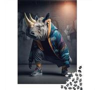 1000 Piece Rhino Dancer Jigsaw Puzzles for Adult Puzzle Jigsaws for Adults Age 14+ 1000pcs (38x26cm)