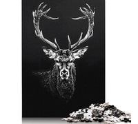 1000 Piece Rocky Mountain Elk Jigsaw Puzzles for Adults Learning Educational Toys Family Games Birthday Gifts 1000pcs (38x26cm)