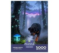 1000 Piece Rottweiler Jigsaw Puzzle for Adults - Family Game Night & Educational Fun, Misty Forest Puzzle, Decoration Gifts 70x50cm/1000pcs