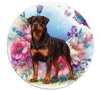 1000 Piece Rottweiler Jigsaw Puzzle for Adults Kids - Family Fun, Educational Toys, Flowers Jigsaws, Home Decoration Gifts 1000pcs (67.5x67.5cm)