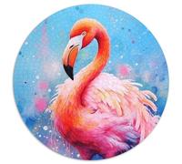 1000-Piece Round Jigsaw Puzzle Flamingo Bird Paper Puzzles Perfect for Teenagers & Family Fun, for Birthdays (67.5x67.5cm)