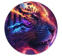 1000 Piece Round Jigsaw Puzzle Mystic Tiger Nebula Difficult Puzzles for Adults Challenging Brain Teaser, Family Game Night (67.5x67.5cm)