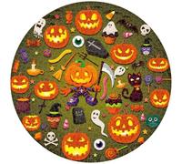 1000-Piece Round Jigsaw Puzzle with Letters on Back Planet Animals Illustration Art Patterns 65cm Diameter Circle Puzzle for Stress Relief Family Fun Wall Decor