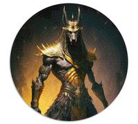 1000 Piece Round Jigsaw The God Anubis Puzzles for Adults for Family & Friends, Brain-Teasing Challenge (67.5x67.5cm)