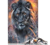 1000 Piece Royal Lion's Majesty Square Jigsaw Puzzles for Adults, Wooden Puzzles Learning Educational Toy 1000pcs (75x50cm)