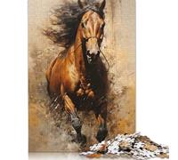 1000 Piece Running Horse Creative Square Jigsaw Puzzles for Adults & Paper Puzzles Stress Relief Puzzle Games And Unique 38x26cm/1000pcs