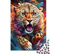 1000 Piece Running Leopard Jigsaw Puzzles for Adult Teenagers Paper Puzzles For Family Fun & Game Night 1000pcs (38x26cm)