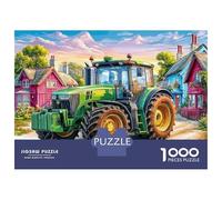 1000 Piece Rural Tractor Scene Jigsaw Puzzle for Adults Kids - Challenging Brain Teaser, Cartoon Farm Landscape Puzzles, Decoration Birthday Gifts 38x26cm/1000pcs
