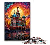 1000 Piece Russia Red Square Puzzles Gifts Jigsaw for Adults Christmas Wishlist with Santa Claus for Teenager Age 14 Up 75x50cm