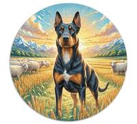 1000 Piece Russian Black Terrier Game Puzzle for Adults Gifts Fun Challenging Home Decoration Brainteasing Cute Animal Jigsaw Puzzle for Women Men Adult 1000pcs (67.5x67.5cm)