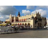 1000 Piece Rynek Glowny Central Square Poland Wooden Jigsaw Puzzle, Old Town Souvenir Gift
