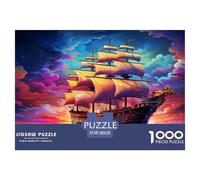 1000 Piece SailBoat Game Puzzle for Adults Gifts Fun Challenging Home DecoRation Tall Ship Jigsaw Puzzle for Adults And Kids Age 12 And Up 38x26cm/1000pcs