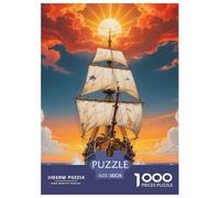1000 Piece Sailboat Jigsaw Puzzles for Adults Gifts Challenging Games Home Decors Ocean Voyage Jigsaw Puzzle for Adults And Kids Age 12 And Up 38x26cm/1000pcs