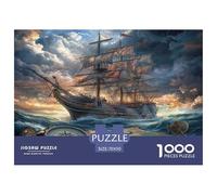 1000 Piece SailBoat Jigsaw Puzzles Great Gift for Adults Challenging Games Home Decors Nautical Jigsaw Puzzle for Adults And Kids Age 12 And Up 70x50cm/1000pcs