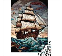 1000 Piece Sailors Journey Square Puzzles for Adults, Wooden Puzzles Toy Wall Decor 1000pcs (38x26cm)