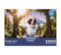 1000 Piece Saint Bernard Jigsaw Puzzle for Adults - Challenging Brain Teaser, Giant Tree Vines Puzzle, Home Decoration Birthday Gifts 38x26cm/1000pcs