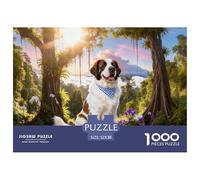 1000 Piece Saint Bernard Jigsaw Puzzle for Adults - Challenging Brain Teaser, Giant Tree Vines Puzzles, Home Decoration Unique Gift 52x38cm/1000pcs