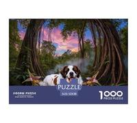 1000 Piece Saint Bernard Jigsaw Puzzle for Adults - Challenging Brain Teaser, Tropical Jungle Jigsaws, Decoration Birthday Gifts 52x38cm/1000pcs
