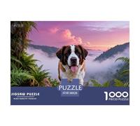 1000 Piece Saint Bernard Jigsaw Puzzle for Adults - Family-Friendly Brain Game, Cloud Ferns Puzzles, Decoration Birthday Gifts 38x26cm/1000pcs