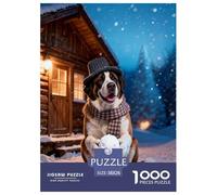 1000 Piece Saint Bernard Jigsaw Puzzles for Adults - Family Fun, Educational Games, Snowball Jigsaws, Decoration Birthday Gifts 38x26cm/1000pcs
