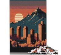 1000 Piece Salt Lake City Pixel Art Jigsaw Puzzles for Adult Teenagers Puzzles for Adults & Teenager Family Fun Jigsaws Puzzles 1000pcs (75x50cm)