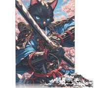 1000 Piece Samurai Bombay Cat Poise Jigsaw Puzzles for Adults Learning Educational Toys Family Games Birthday Gifts 1000pcs (75x50cm)