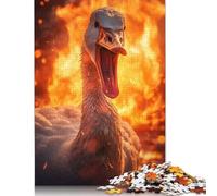 1000 Piece Savage Angry Goose Fire Creative Square Jigsaw Puzzles for Adults And Wooden Puzzles Educational Game for Adult 1000pcs (75x50cm)