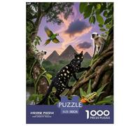 1000 Piece Savannah Cat Jigsaw Puzzle for Adults - Family Fun, Educational Toys, Cat Spirit Monkey Puzzles, Home Decoration Unique Gift 38x26cm/1000pcs