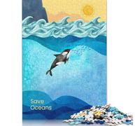 1000 Piece Save The Oceans Collage Jigsaw Puzzles for Adults Puzzle Adult Jigsaw Puzzle Home Decoration Puzzle Toys 38x26cm/1000pcs