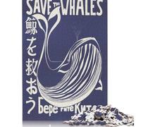 1000 Piece Save The Whales Nautical Jigsaw Puzzles, for Adults & Paper Puzzles Educational Games For Kids 38x26cm/1000pcs