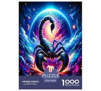 1000 Piece Scorpio Jigsaw Puzzles for Adults Gifts Educational Games Home Decoration Twelve Zodiac Signs Jigsaw Puzzle for Adults And Kids 70x50cm/1000pcs