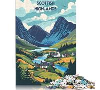 1000 Piece Scotland Landscape Jigsaw Puzzlesfor Adults Teenagers Puzzles for Adults Puzzles Learning Educational Puzzle 38x26cm/1000pcs