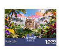 1000 Piece Scottish Fold Jigsaw Puzzle for Adults - Cooperative Play & Educational Activity, Tropical Paradise Puzzles, Home Decoration Unique Gift 38x26cm/1000pcs