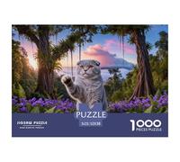 1000 Piece Scottish Fold Jigsaw Puzzle for Adults - Family-Friendly Brain Game, Giant Tree Vines Puzzles, Decoration Unique Gift 52x38cm/1000pcs