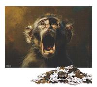 1000 Piece Screaming Monkey Adult Puzzles Wooden Puzzles Educational Stress Relief Toy Puzzle 1000pcs (75x50cm)