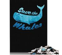 1000 Piece Scuba Diving Save The Whal Creative Square Jigsaw Puzzles for Adults & Paper Puzzles Educational Toys 38x26cm/1000pcs