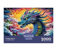 1000 Piece Sea Dragon Jigsaw Puzzles Great Gift for Adults Family Challenging Toys Home Decors Brainteasing Chinese Jigsaw Puzzle for Adults 70x50cm/1000pcs