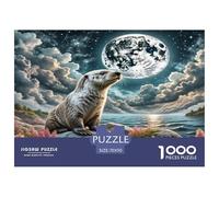 1000 Piece Sea Otter Jigsaw Puzzles for Adults Family Challenge Toys Jigsaw Puzzle Home Decoration for Men Women Elders Seniors 70x50cm/1000pcs