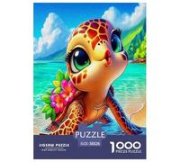 1000 Piece Sea Turtle Jigsaw Puzzles Great Gift for Adults Fun Challenging Home Decoration Brainteasing Marine Animals Jigsaw Puzzle for Adults 38x26cm/1000pcs