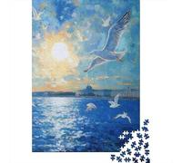 1000 Piece Seagull Waves Jigsaw Puzzles for Adult Teenagers Wooden Puzzles For Family Fun & Game Night 1000pcs (75x50cm)