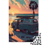 1000 Piece Seaside Camping Jigsaw Puzzles for Adult Teenagers Wooden Puzzles For Family Fun & Game Night 1000pcs (75x50cm)