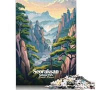 1000 Piece Seoraksan National Park, South Korea Square Puzzles for Adults, Wooden Puzzles Toy Wall Decor 1000pcs (75x50cm)