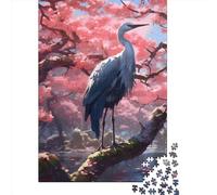1000 Piece Serene Sakura Crane Jigsaw Puzzles for Adults Wood Puzzle Jigsaws for Adults 1000pcs (38x26cm)