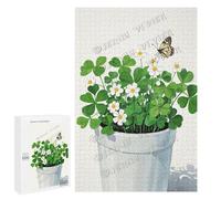 1000 Piece Shamrock Puzzle for Adults, Lucky Clover Design, Finished Size 20" x 30"