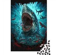 1000 Piece Shark Colorful Adult Puzzles Paper Puzzle for Adults Educational Game Challenge Toy 1000pcs (38x26cm)